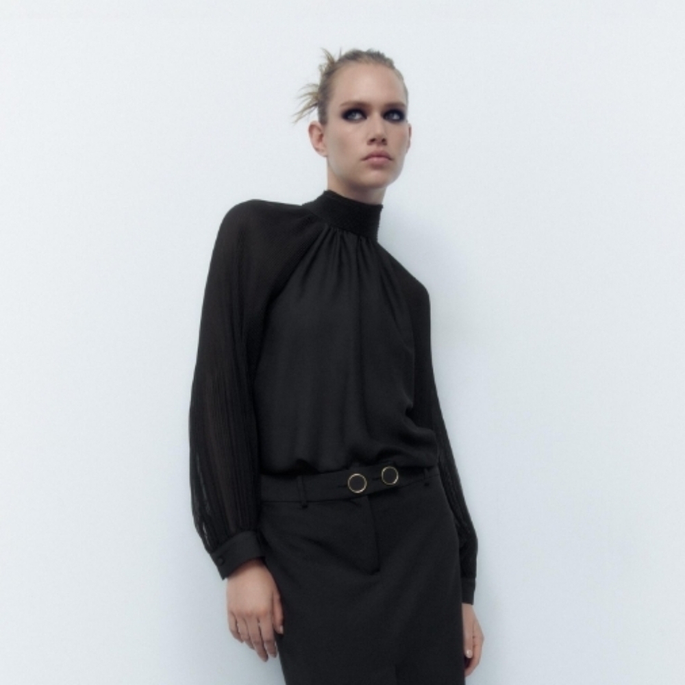 Zara Pleated Blouse